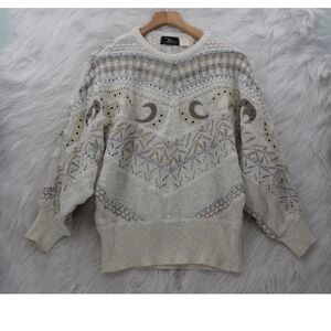 Vintage 20 Ans Mariea Kim Women's S Applique Textured Sweater 80s 90s Grannycore